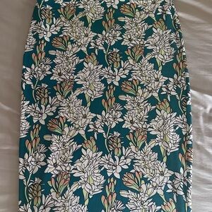 Fighting Eel Blue and White Knee-Length Pencil Skirt